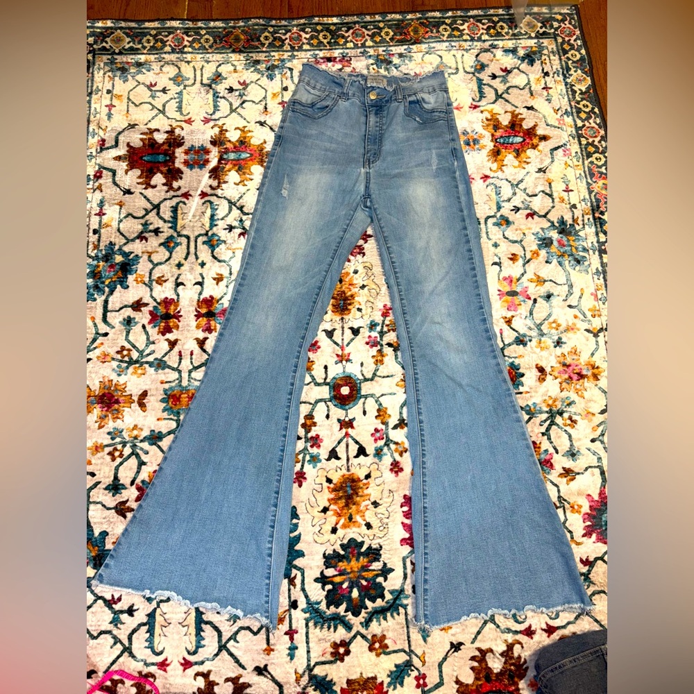 Women's Blue Flared Jeans